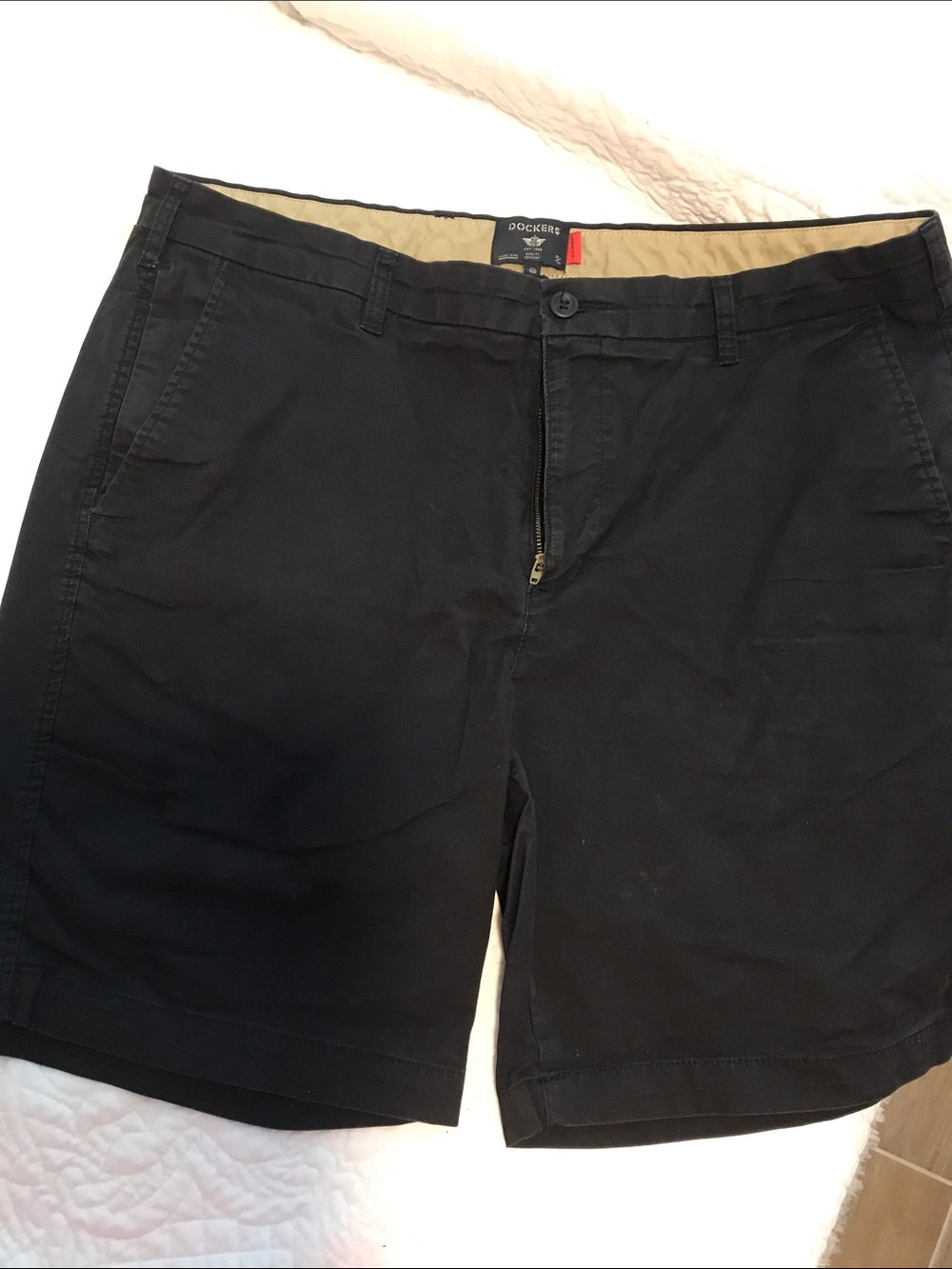 Men's Black Cotton Docker Shorts 3 pairs